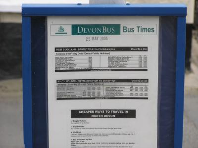 Chittlehampton - Don't miss the bus home