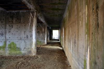 Inside old bunker.