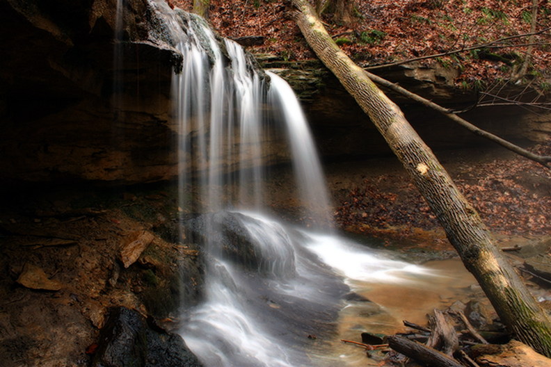 Left view, lower Tioga Falls