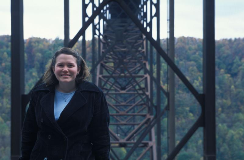 Emily at The New River Gorge Bridge
