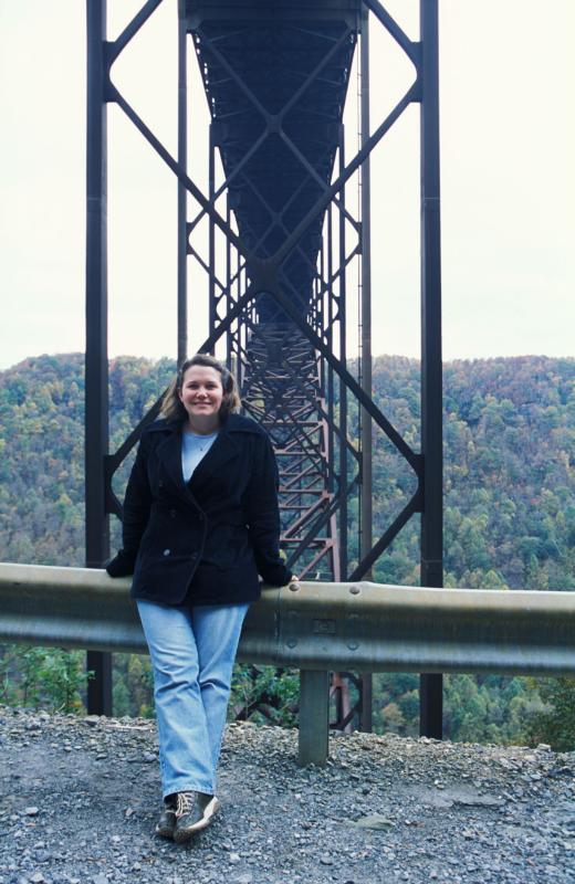 Emily at The New River Gorge Bridge