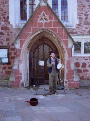 Street musician, Exeter, UK