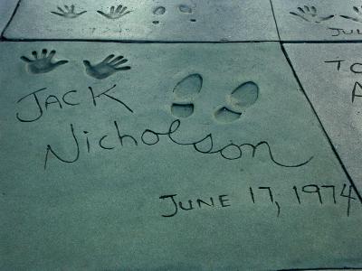 Famous hand and foot prints at Pantages Theatre