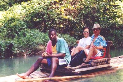 Raft ride in Jamaica