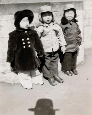 My niece and nephews in March 1951