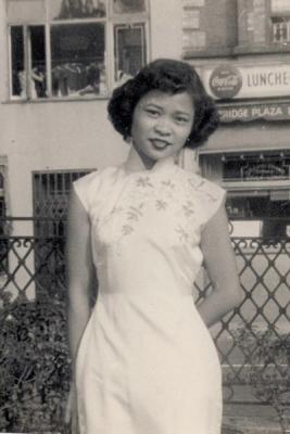 My fiancee (now wife) in NYC Chinatown  1954