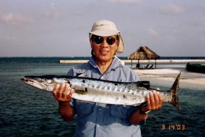 Barracuda fishing is great in Belize