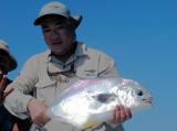 Permit in Belize  -- my son-in-laws most difficult saltwater catch in his flyfishing career