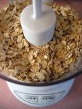 Process oats to a coarse grind