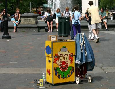 Invisible Magician Act at Washington Square Park