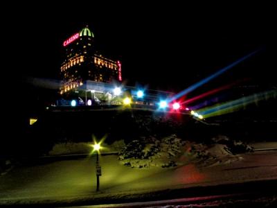 Night view of Niagara falls