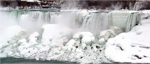 Snow and ice American falls