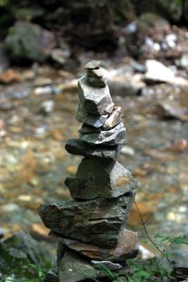 One of many stone piles