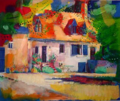Le Village aux Potiers -150 x 100 cm  -  oil on canvas