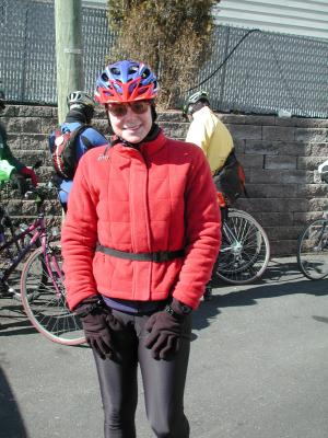 Carolyn Bartel smiling after breakfast...