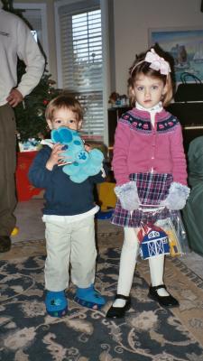 Ben and Sarah playing at our house