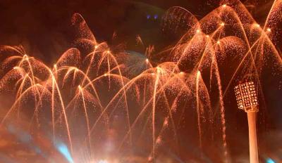 Firework in the grand finale