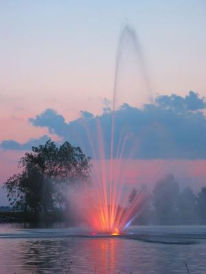 Fountain After Sunset