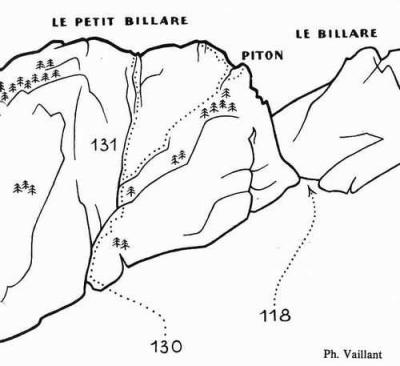  069-Petit Billare, couloir N.O.-It. 128/. 129/. 130/. 131/.