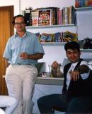 Tony seated and Me: early nineties decade