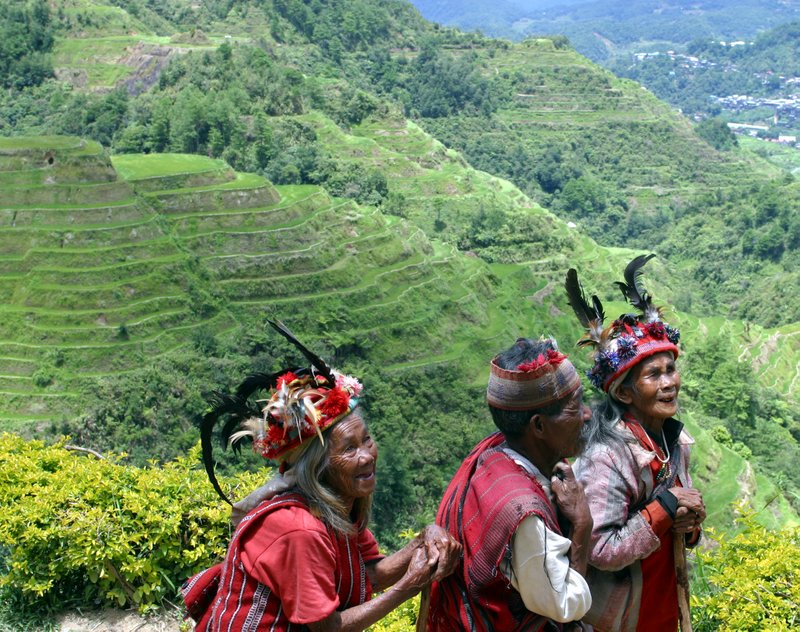 Three Ifugao in Banaue