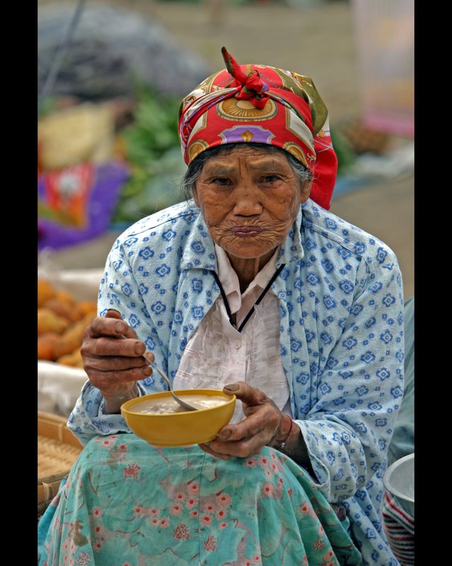 eating rice pudding