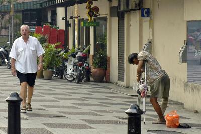 Beggar, Chinatown, Kuala Lumpur