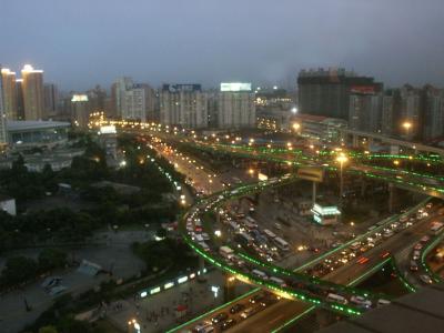 Shanghai, as seen through our window in the Hua Ting Hotel