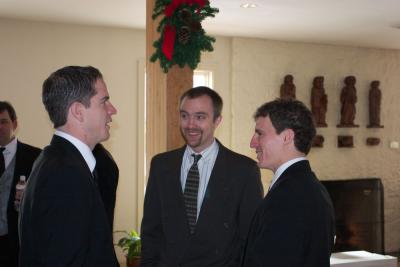 Tim and two fo the groomsmen