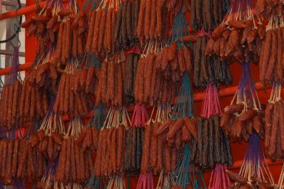 Wax Sausage Stall in Chinatown CNY Bazaar (DSC_0098.JPG)