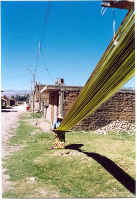 Traditional weaving  in Cajamarca