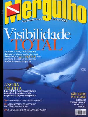Fotos da capa e reportagem Visibilidade Total publicada na Revista Mergulho n104 de Fevereiro de 2005