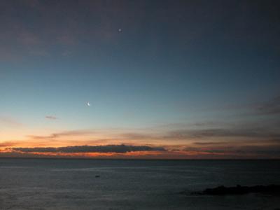 Sunrise with Moon and Venus