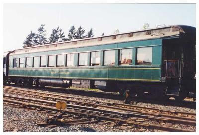 Railway passenger car.