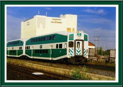 Go train passenger car.