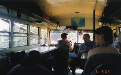 Inside school bus
