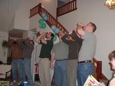 Beer-drinking contest (from baby bottles)