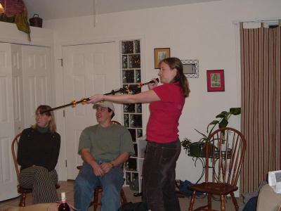 Playing with the blowgun (not suitable for young children or drunks)