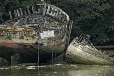 Wrecks in Port Rhu, Douarnenez
