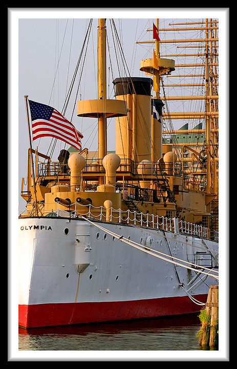 Olympia Docked in the Early Morning Light