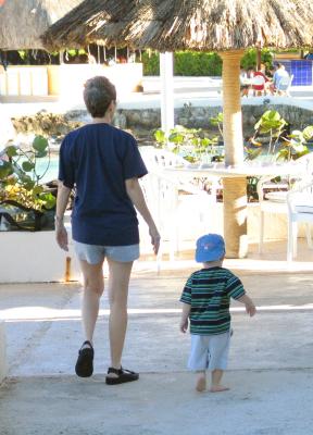 Out for a stroll with Nana