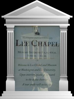 Plaque outside of Lee's Chapel