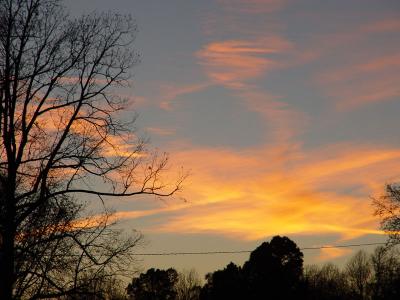 Sunset Contrails