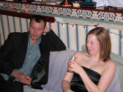 Jane laughing at Richard