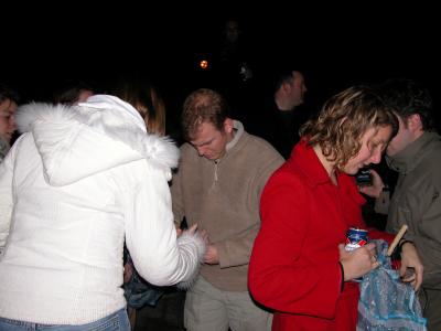 Preparing the balloons