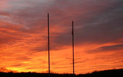 Masts at sunrise