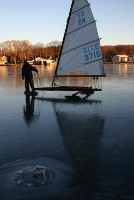 Walking the boat in