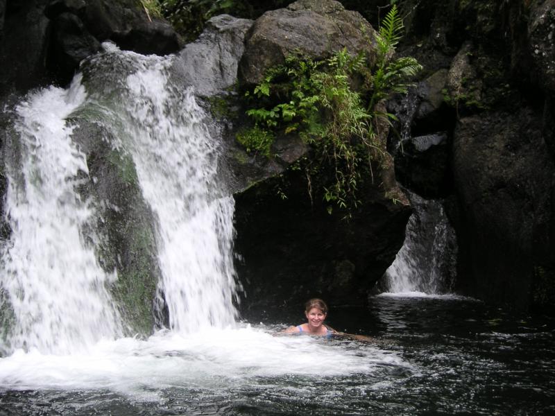 Jackie having a swim