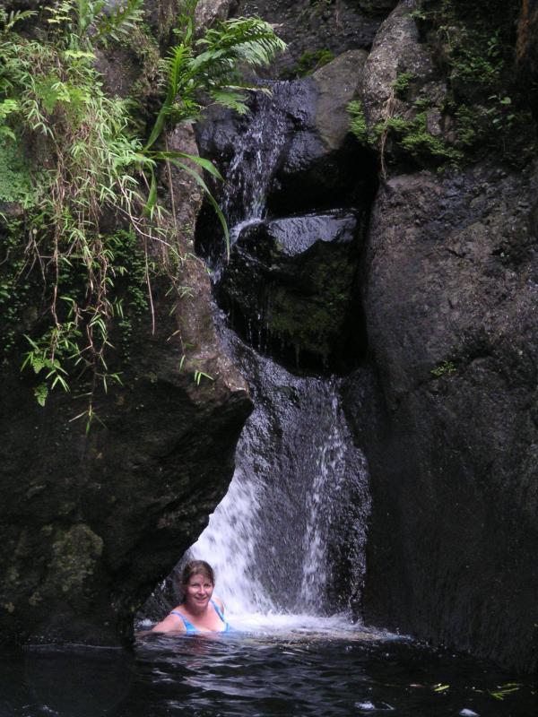 Having a natural shower