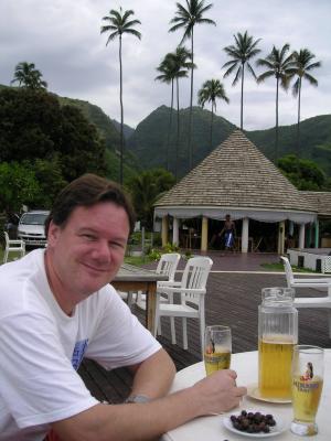 Peter enjoying a beer